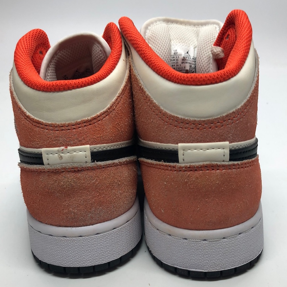 Air Jordan 1 Mid SE Peach/Black DV1336-800 USED Size 4Y - Picture 10 of 10
